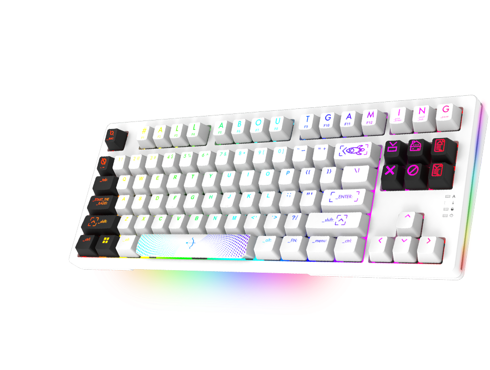 Clavier Gamer Mécanique AQIRYS ALUDRA TKL 100% Anti-ghosting RGB