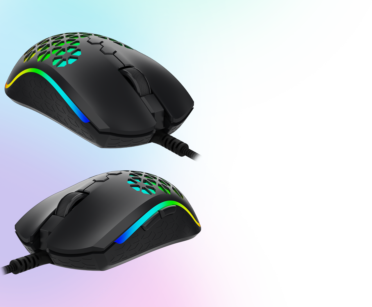 SOURIS GAMER AQIRYS POLARIS WIRED - Filaire RGB - 19000 ppp, Black